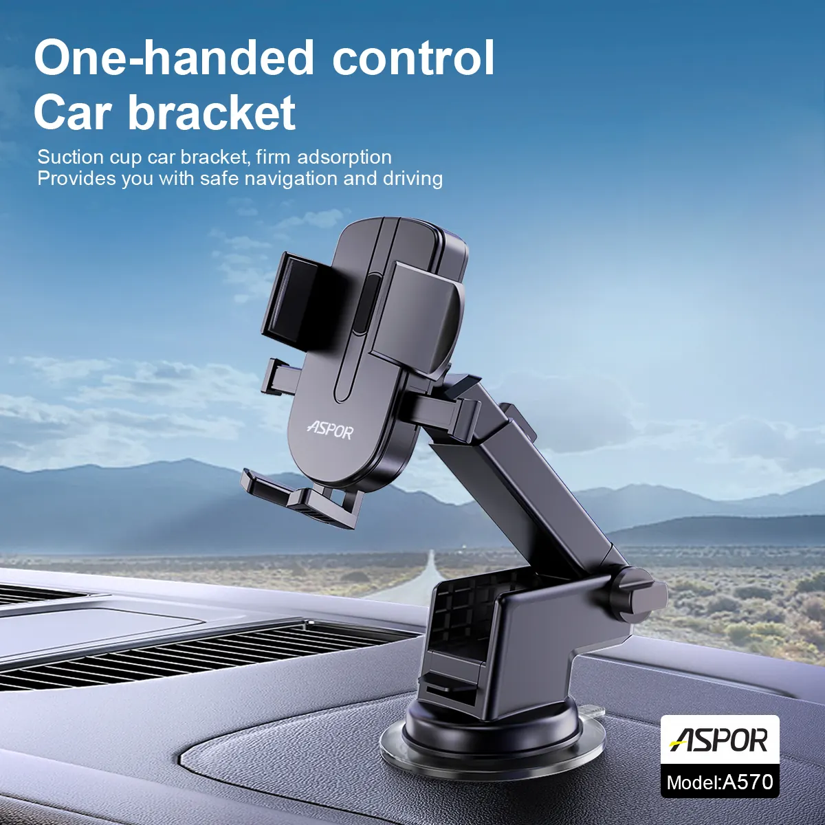 A570 ASPOR — Car Holder Telescopic, 360 rotation