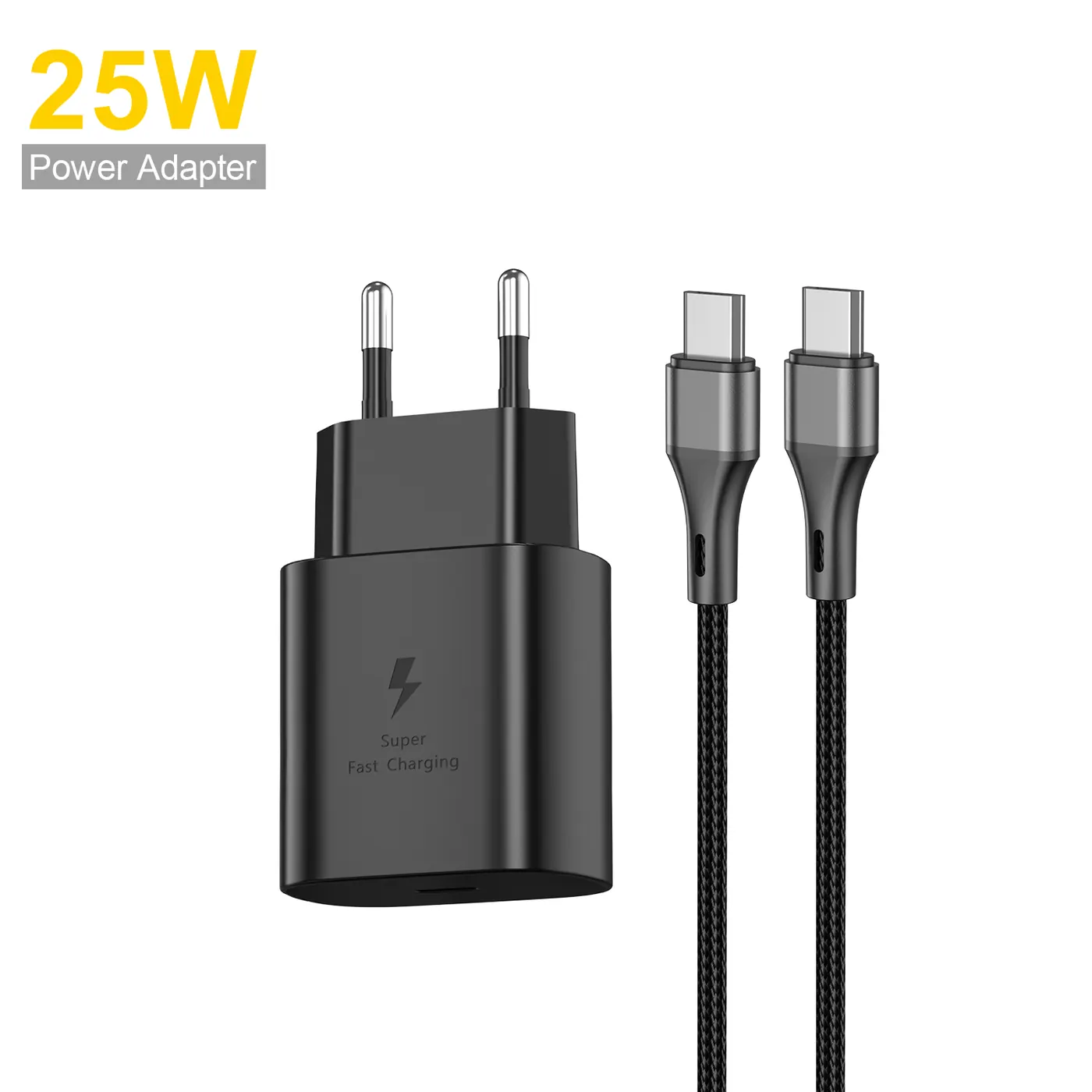 A820 ASPOR - Charger 25w USB C + type C cable
