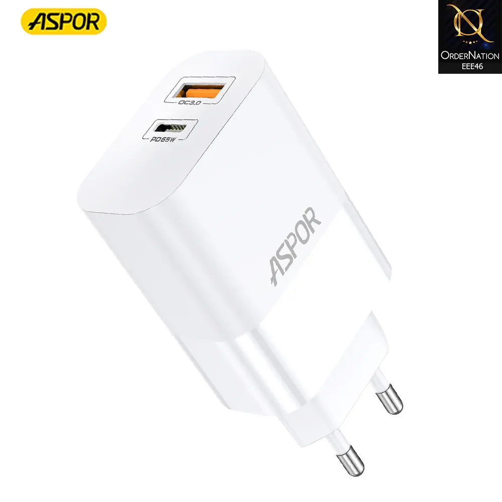 A851 ASPOR - Charger 65w USB C / A + type C