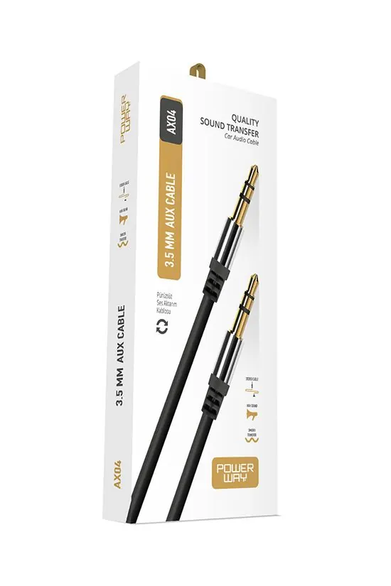 AX04 POWERWAY Cable AUX 3.5mm to 3.5mm