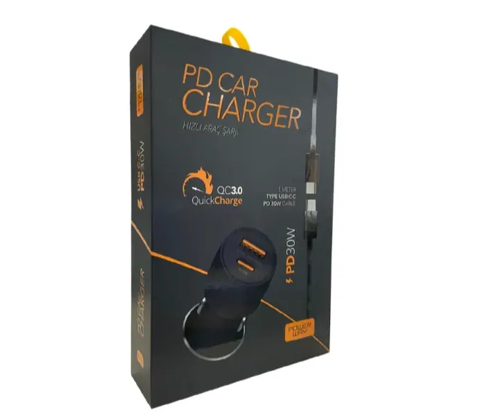 CC36 POWERWAY Car Charger USB AC 30W + C to C cable