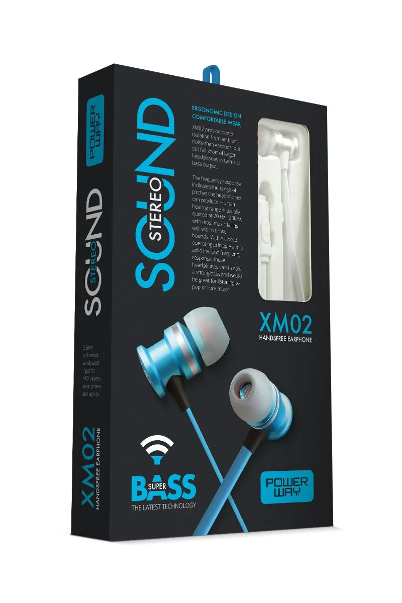 EARPHONES POWERWAY XM02DJ 3.5mm