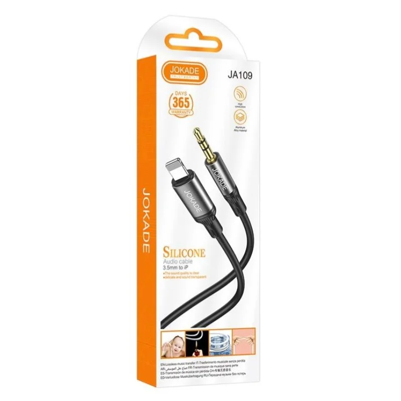 JA109 JOKADE - Silicone AUX cable 3.5mm-Lightning