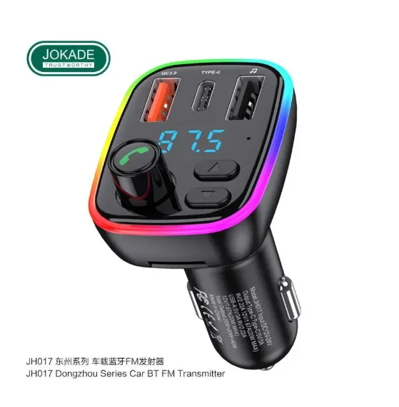 JH017 JOKADE - Car BT FM Transmitter PD40W