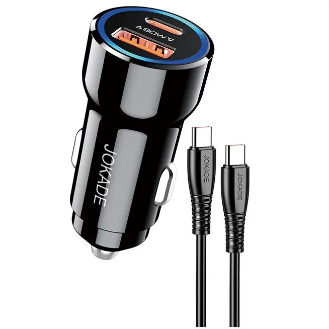 JH048 JOKADE - Car charger 90W USB C / A + type C to Lightning cable
