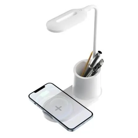 PDL1930W - Wireless Charger Platinet + desk LED lamp - white