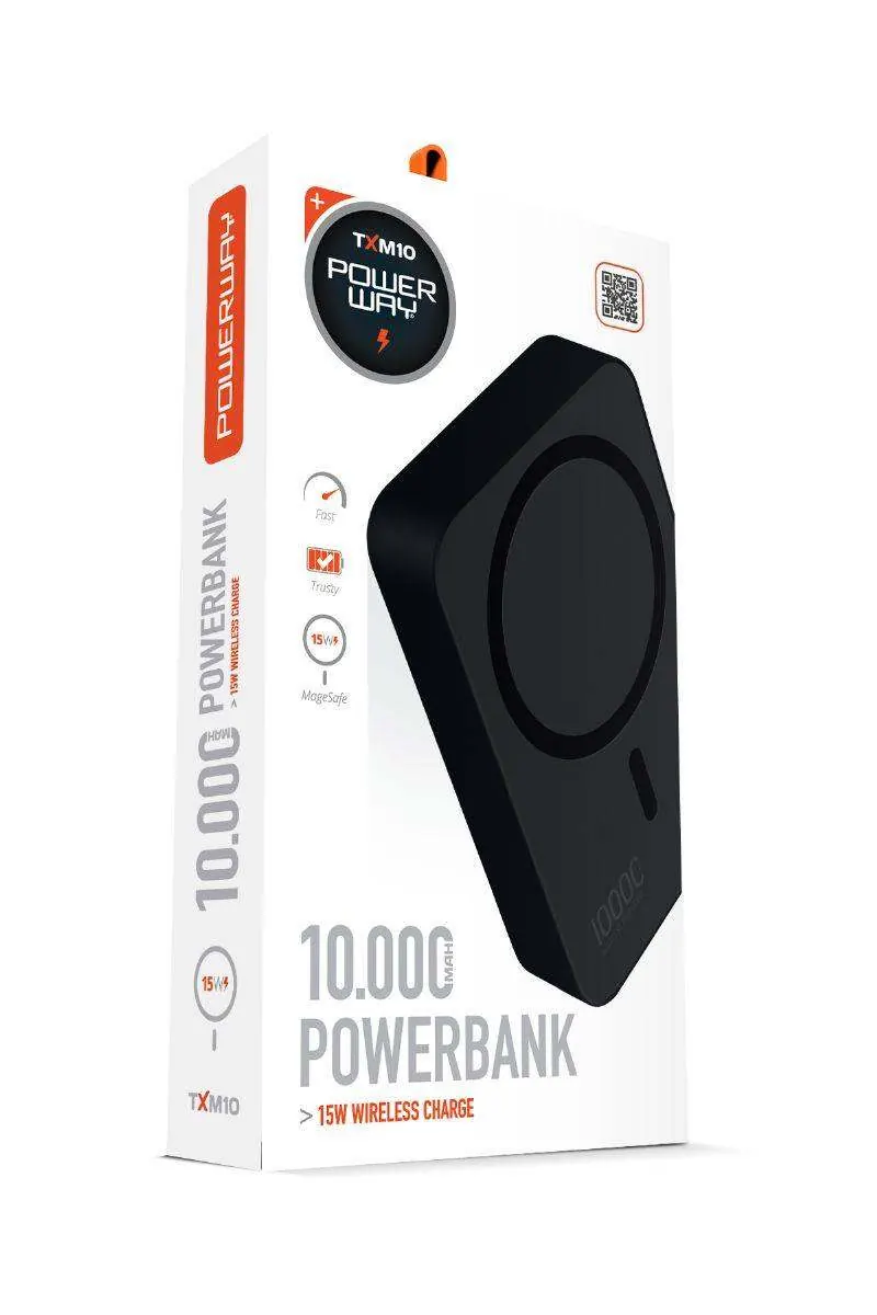 TXM10 Powerway - Power bank Wireles 15W, 10.000 mah