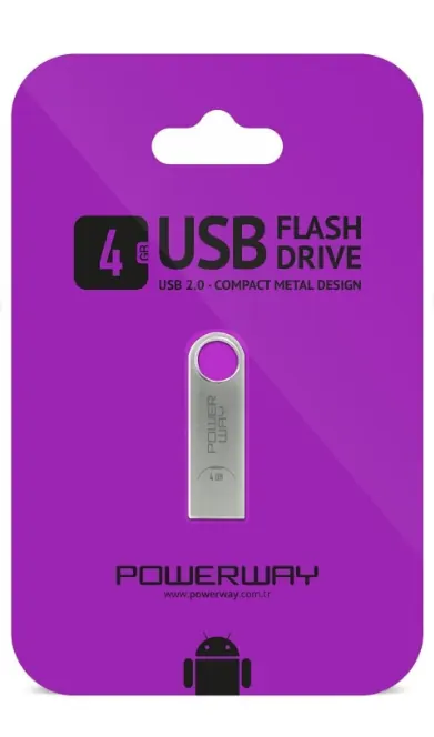 USB 2.0 4GB POWERWAY — metal